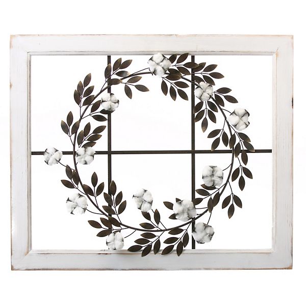 Cape Craftsmen Metal Wreath On Window Frame Wall Decor