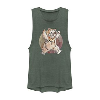 Juniors' Star Wars Ewok Moon Of Endor Watercolor Muscle Tank Top