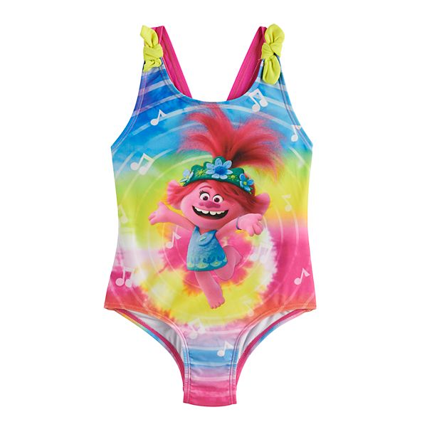 Girls 4 6x Trolls Poppy 1 Piece Swimsuit