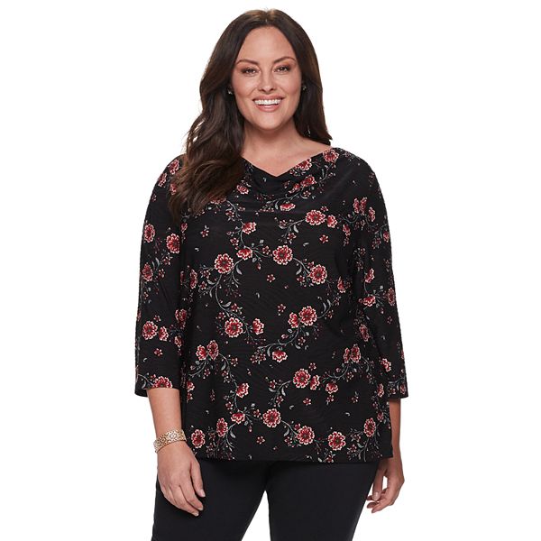 Plus Size Croft & Barrow® Drape Front Top