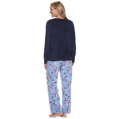 Petite Croft & Barrow® Microfleece Pajama Set
