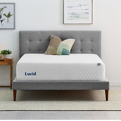 Lucid Dream Collection 14 inch Plush Memory Foam Mattress White Twin