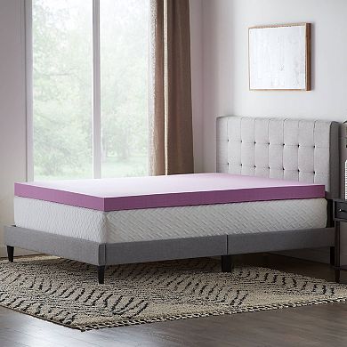 Lucid Dream Collection 4-in. in Lavender Mattress Topper