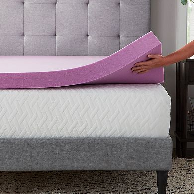 Lucid Dream Collection 4-in. in Lavender Mattress Topper