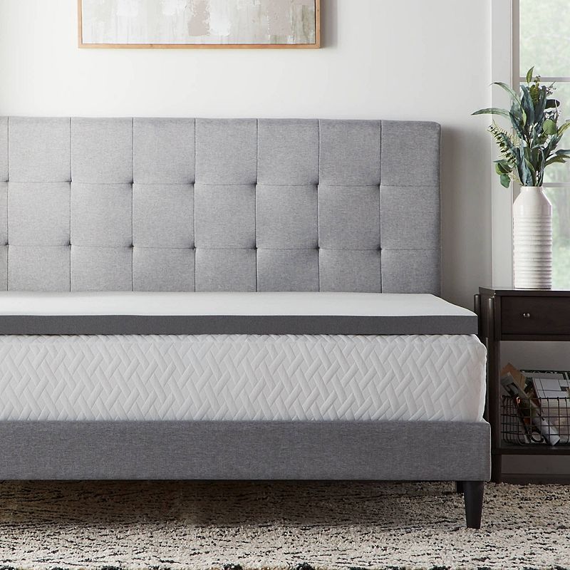 UPC 840008318130 product image for Lucid Dream Collection 2-in. Charcoal Memory Foam Mattress Topper, Grey, Full | upcitemdb.com