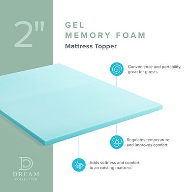 Lucid Dream Collection 2-in. Gel Memory Foam Mattress Topper