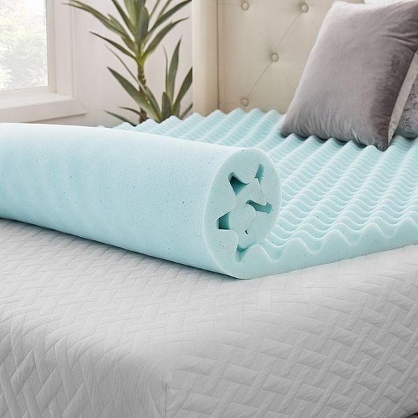 Lucid Dream Collection 2in. Convoluted Gel Swirl Mattress Topper