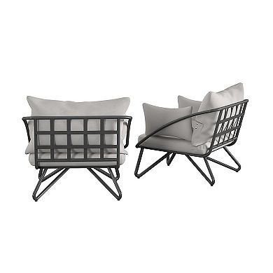 Novogratz Poolside Collection Teddi Outdoor Lounge Chair Set