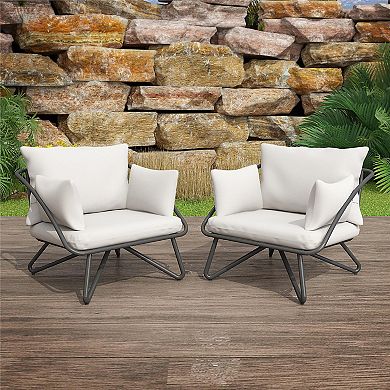 Novogratz Poolside Collection Teddi Outdoor Lounge Chair Set