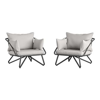 Novogratz Poolside Collection Teddi Outdoor Lounge Chair Set
