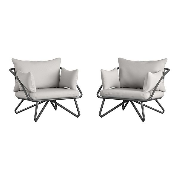 Novogratz Poolside Collection Teddi Outdoor Lounge Chair Set