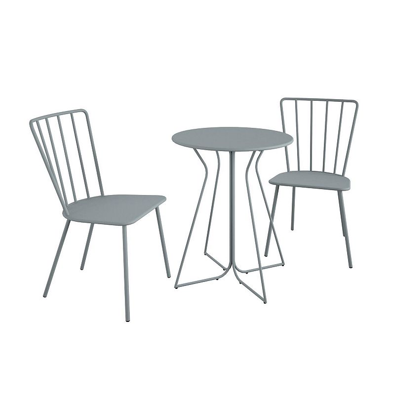 Novogratz Poolside Collection Heidi Outdoor Bistro Set, Grey