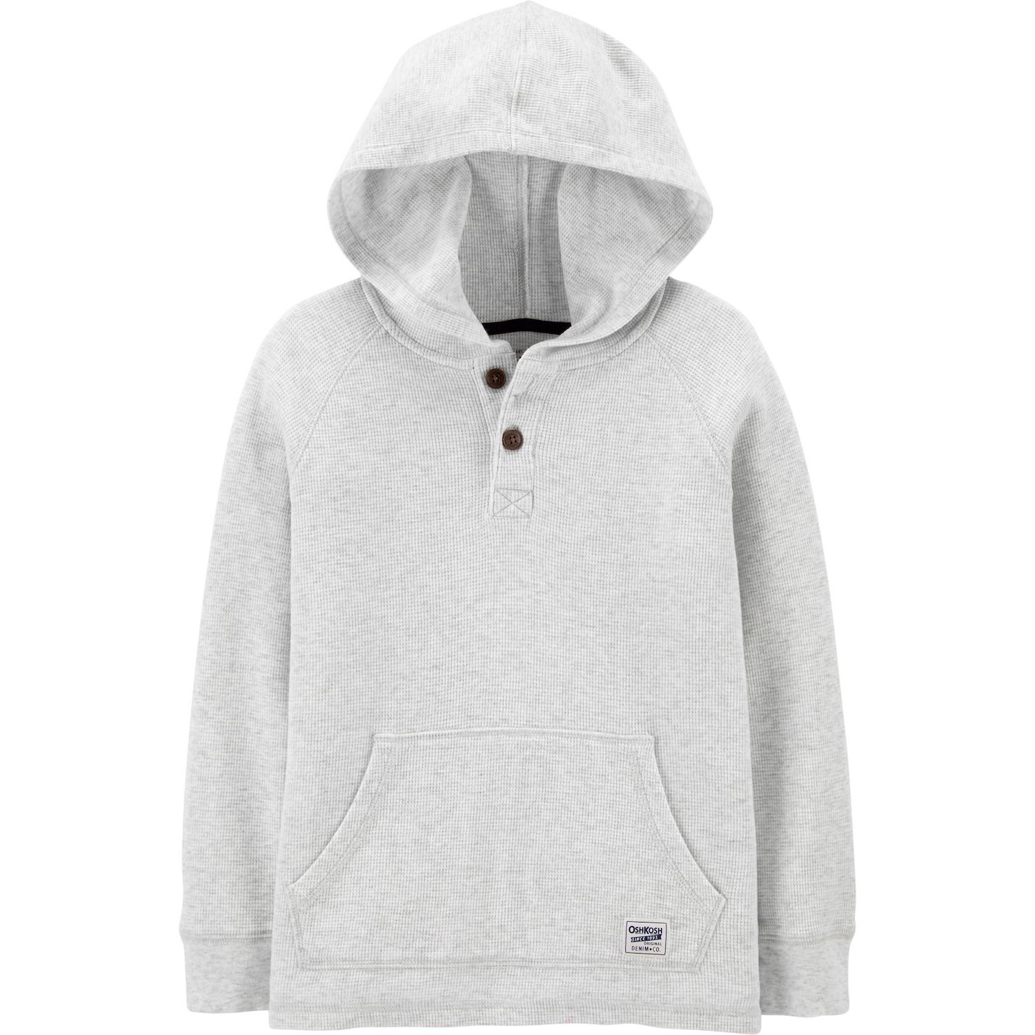 thermal henley hoodie