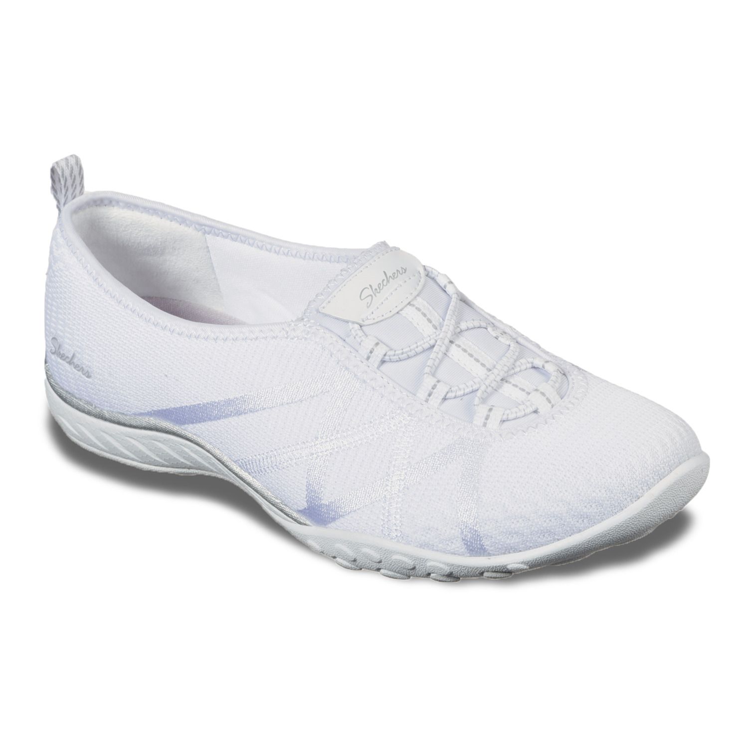 skechers breathe easy white