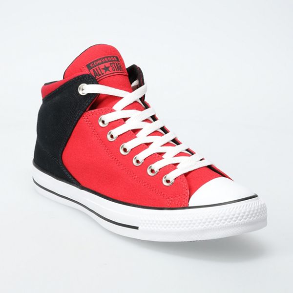 Converse All stars distressed denim black high tops shoes zipper sneakers 8  
