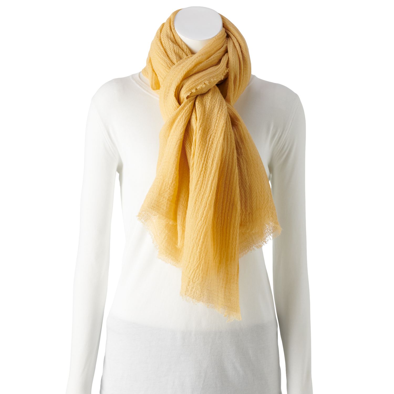 womens yellow scarf