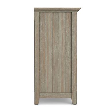 Simpli Home Acadian Rustic 8-Cube Storage Sofa Table
