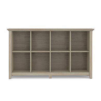 Simpli Home Acadian Rustic 8-Cube Storage Sofa Table