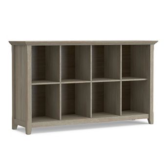 Simpli Home Acadian Rustic 8-Cube Storage Sofa Table