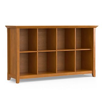 Simpli Home Acadian Rustic 8-Cube Storage Sofa Table