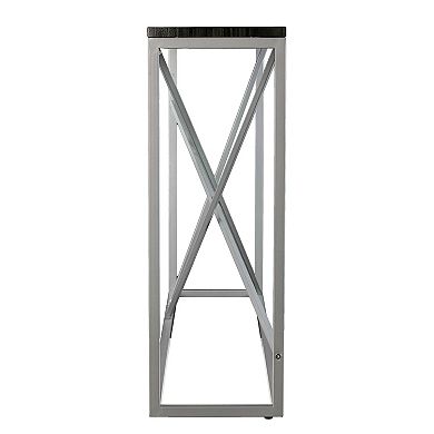 Southern Enterprises Arendal Faux Stone Skinny Console Table