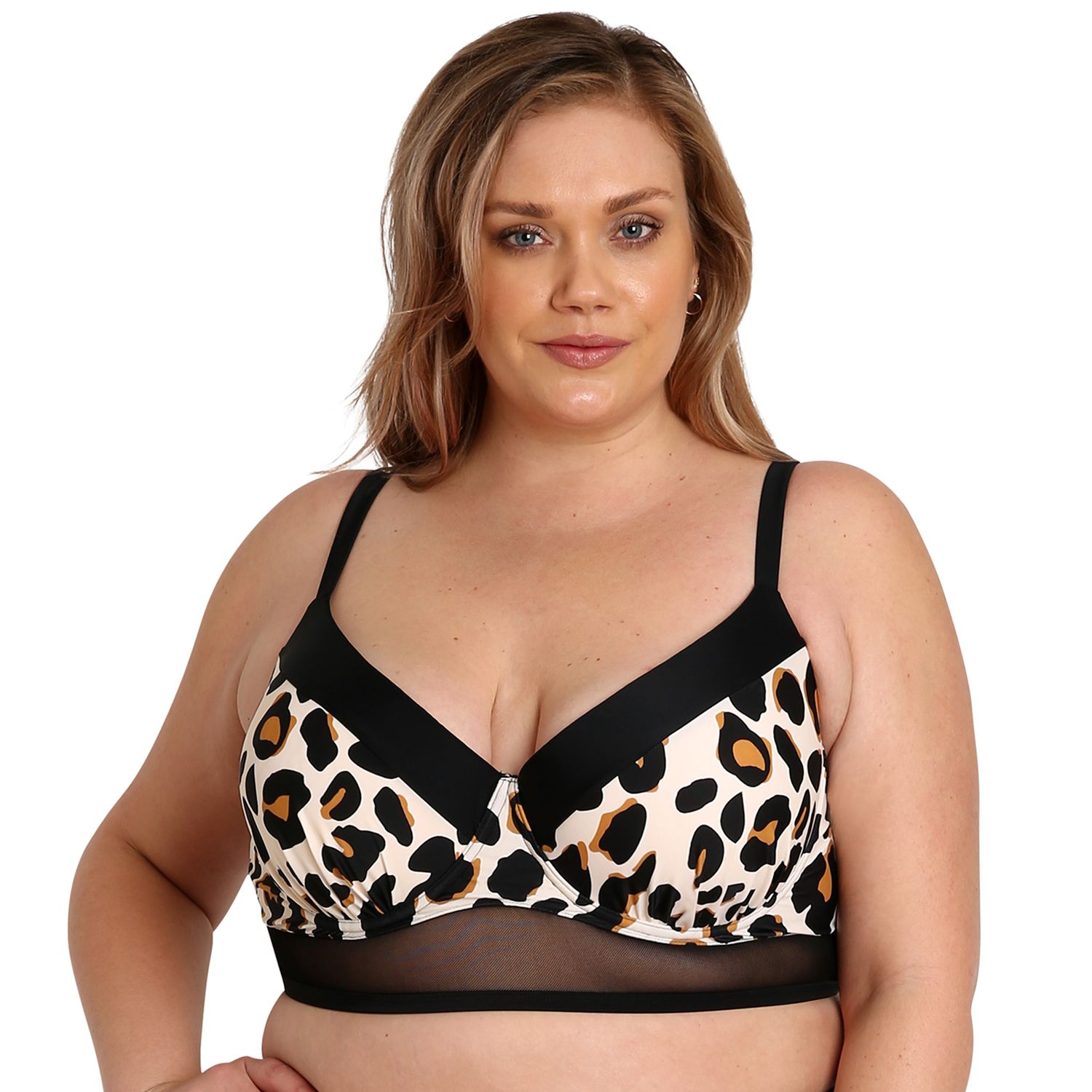 plus size leopard print bikini