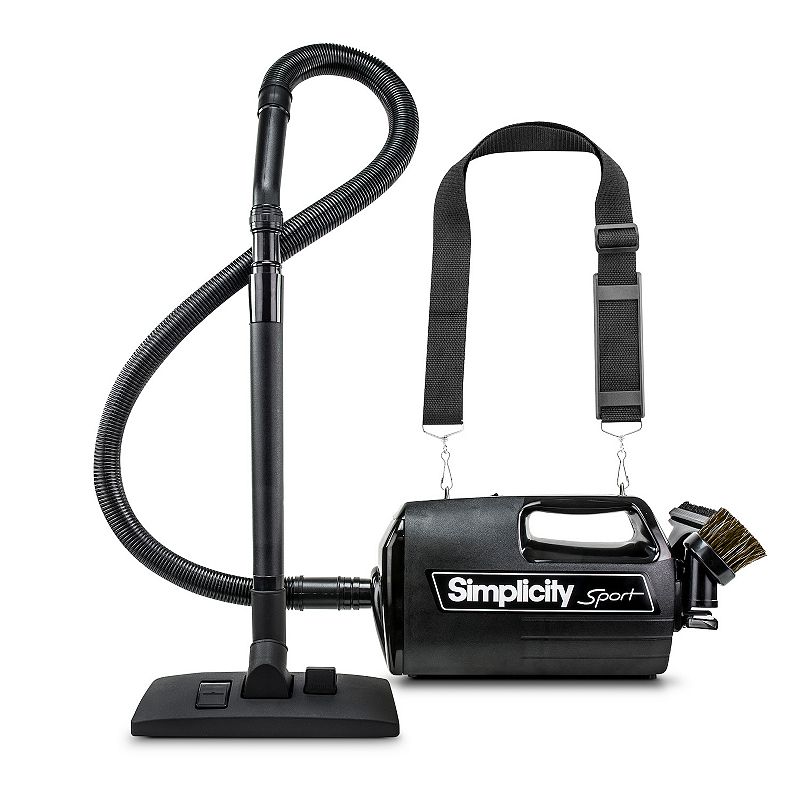 Simplicity Vacuums S100 Sport Portable Canister Vacuum, Black