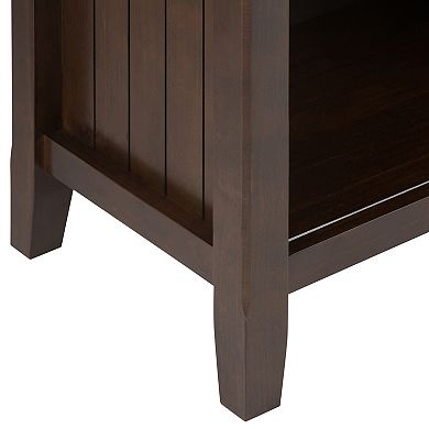 Simpli Home Acadian Rustic Bedside Nightstand Table