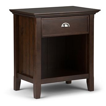 Simpli Home Acadian Rustic Bedside Nightstand Table