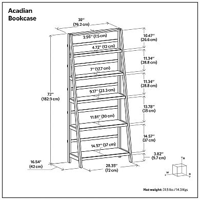 Simpli Home Acadian Rustic Bookcase