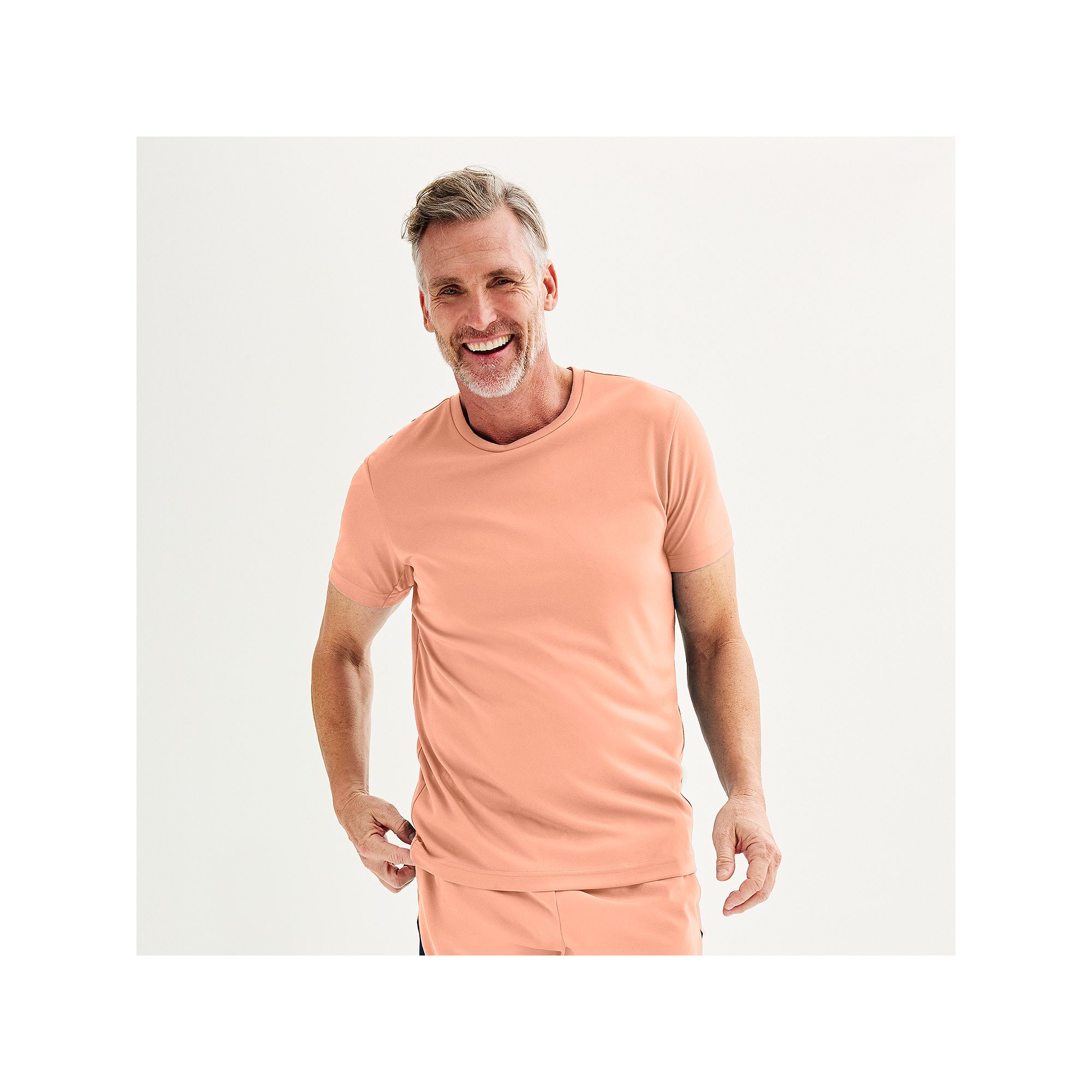 Mens Tek Gear® Dry Tek Tee, Size: Small, Brittany Blush