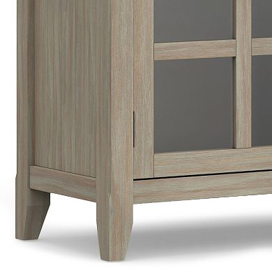 Simpli Home Acadian Rustic Storage Cabinet