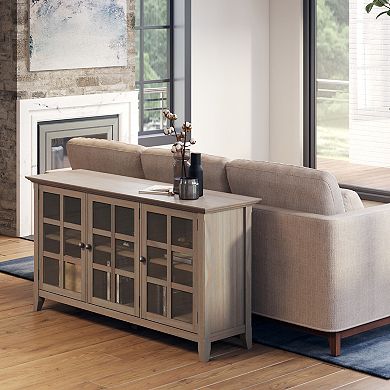 Simpli Home Acadian Rustic Storage Cabinet