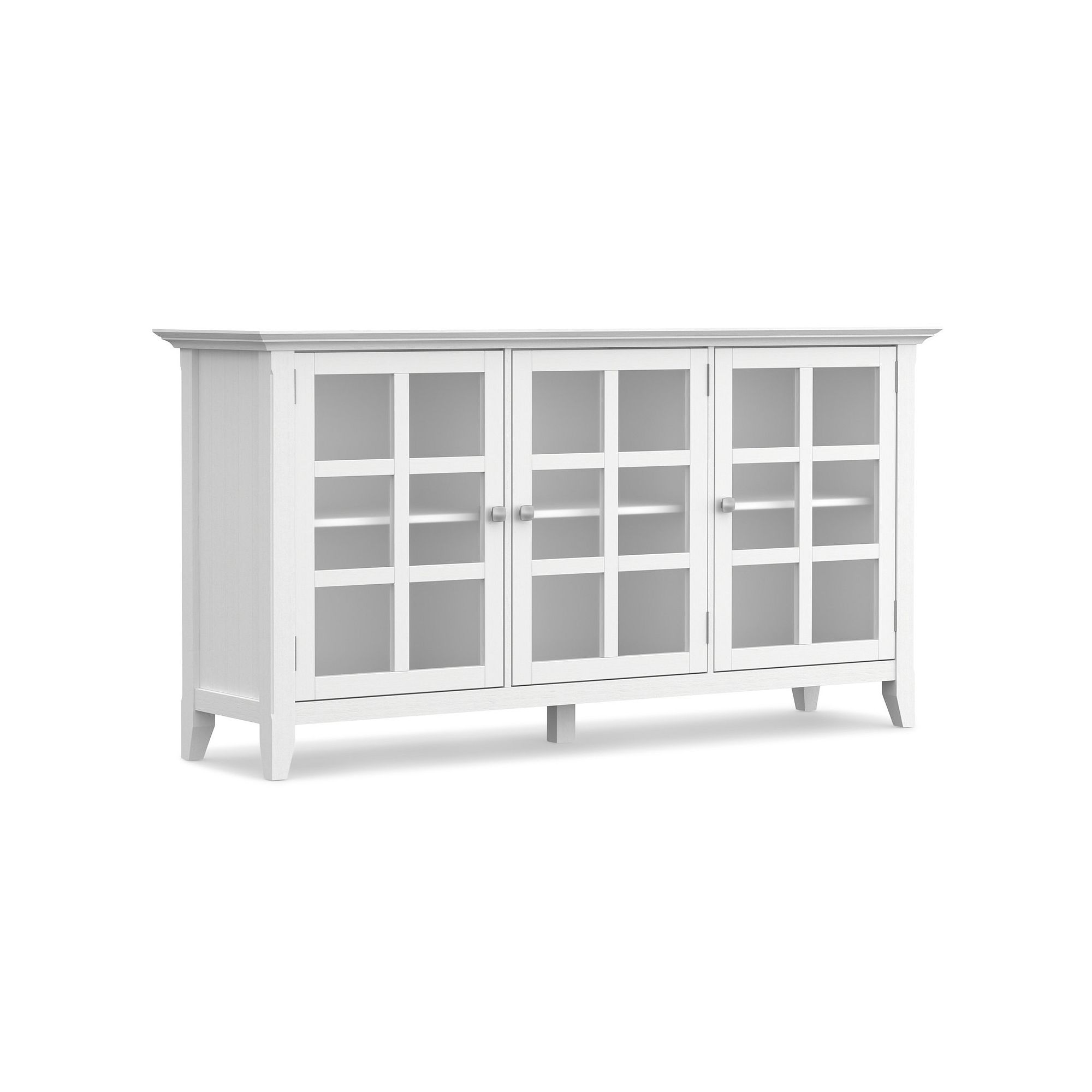 Simpli Home Acadian Rustic Storage Cabinet, White