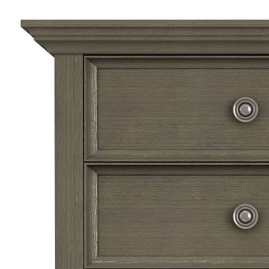 Simpli Home Amherst Traditional Bedside Nightstand Table