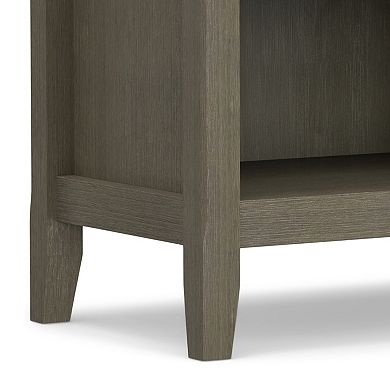 Simpli Home Amherst Traditional Bedside Nightstand Table