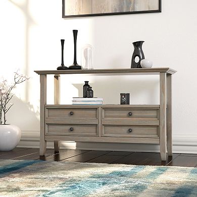 Simpli Home Amherst Transitional Console Sofa Table