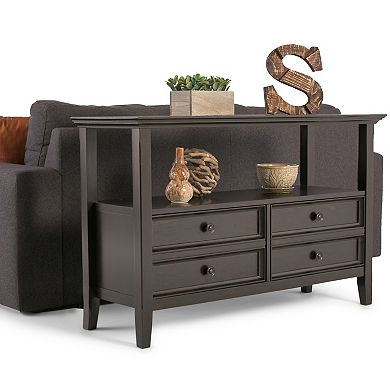 Simpli Home Amherst Transitional Console Sofa Table