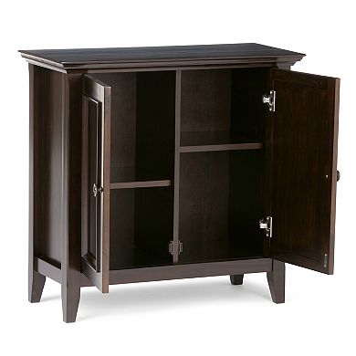 Simpli Home Amherst Transitional Low Storage Cabinet