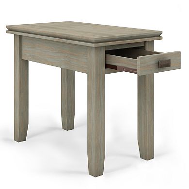 Simpli Home Artisan Rectangle Contemporary Narrow End Side Table