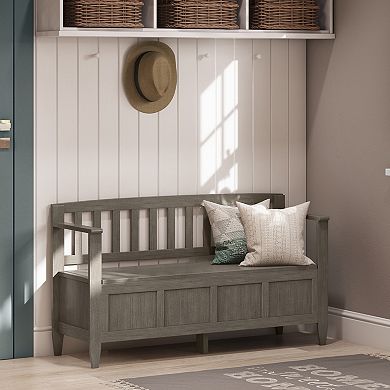 Simpli Home Brooklyn Contemporary Entryway Storage Bench