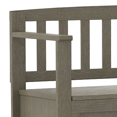 Simpli Home Brooklyn Contemporary Entryway Storage Bench
