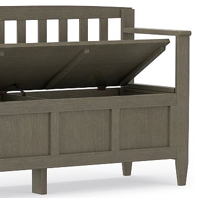 Simpli Home Brooklyn Contemporary Entryway Storage Bench