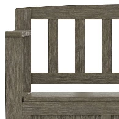 Simpli Home Brooklyn Contemporary Entryway Storage Bench