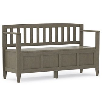 Simpli Home Brooklyn Contemporary Entryway Storage Bench
