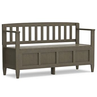 Simpli Home Brooklyn Contemporary Entryway Storage Bench