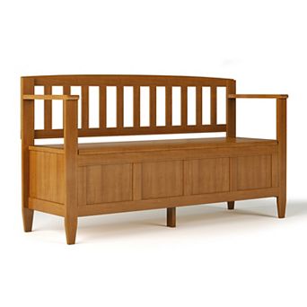 Simpli Home Brooklyn Contemporary Entryway Storage Bench