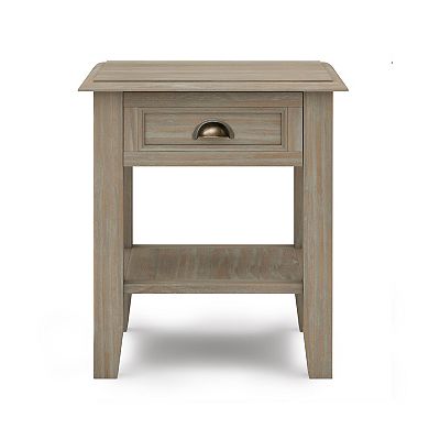 Simpli Home Burlington Square Traditional End Table