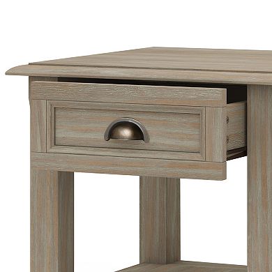 Simpli Home Burlington Square Traditional End Table
