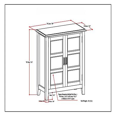 Simpli Home Burlington Low Storage Cabinet